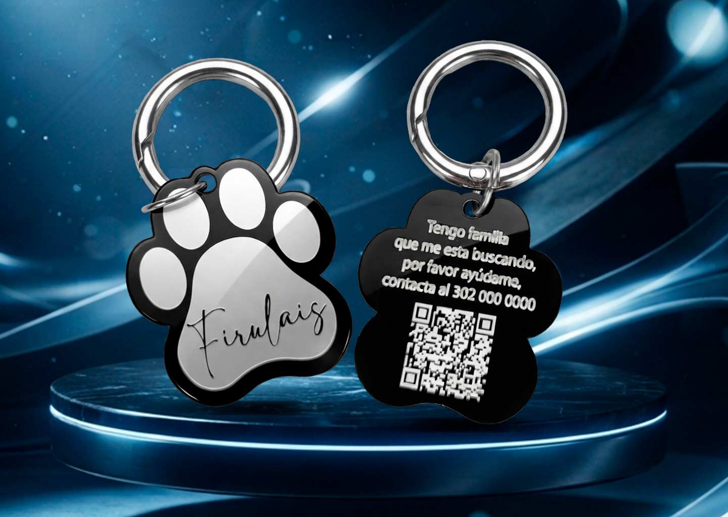 placa para mascotas con QR en Pereira