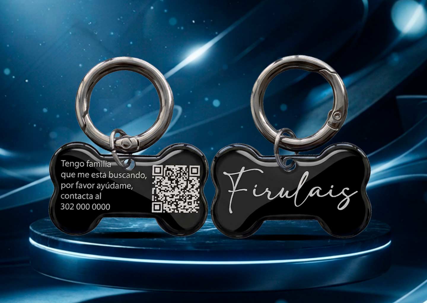 placa de identificación para perros con QR en Pereira